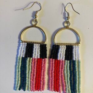 Ink + Alloy Beaded Fringe Earrings